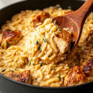 Cremiges Hähnchen-Orzo aus einem Topf