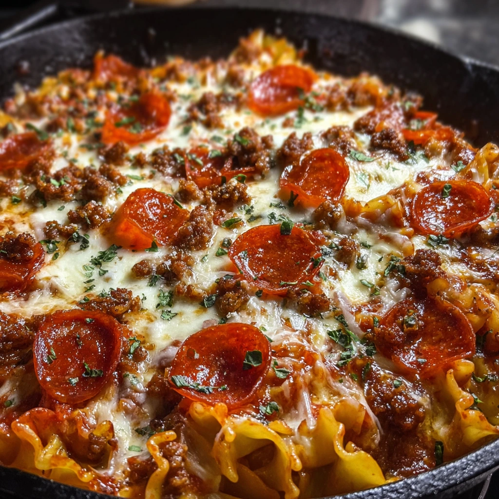 Pizza-Lasagne-Pfannenauflauf