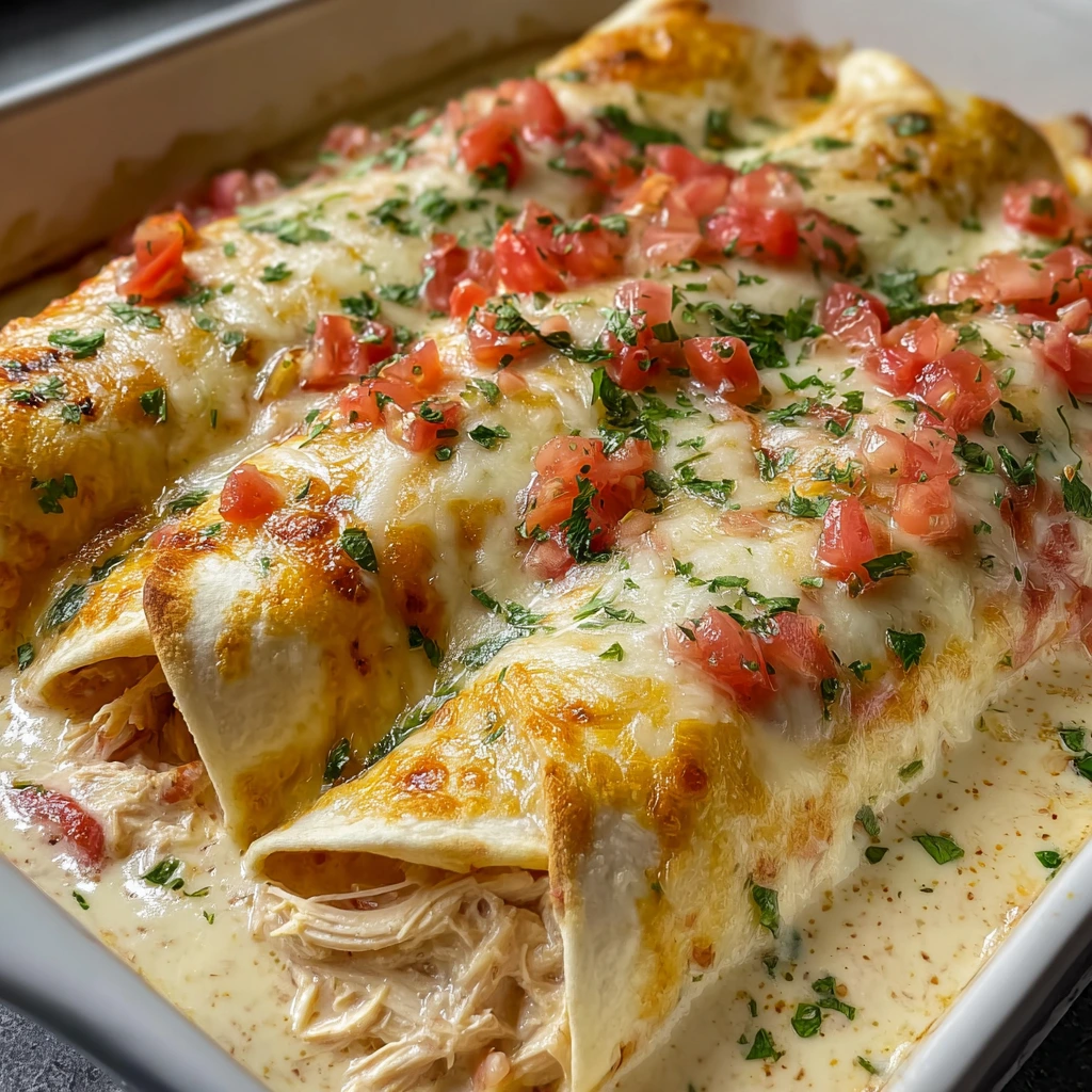 Einfache Käse-Hühnchen-Enchiladas