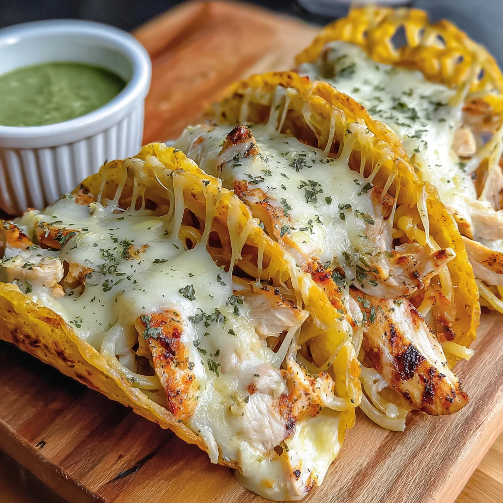 Hähnchen-Alfredo-Tacos