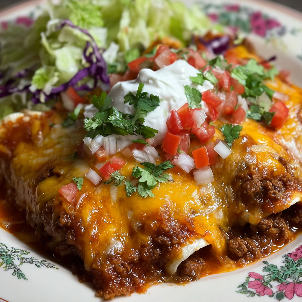 Hackfleisch-Kartoffel-Enchiladas
