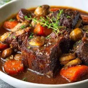 Französisch geschmorte Rinderrippchen