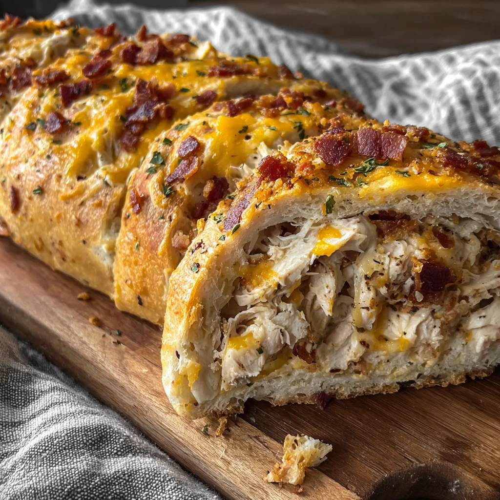 Chicken Bacon Ranch Stromboli