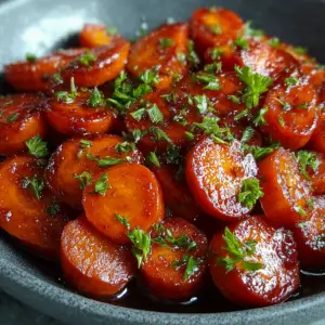 Süße glasierte Karotten