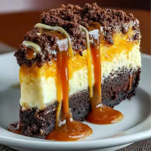 Karamell-Brownie-Käsekuchen-Genuss