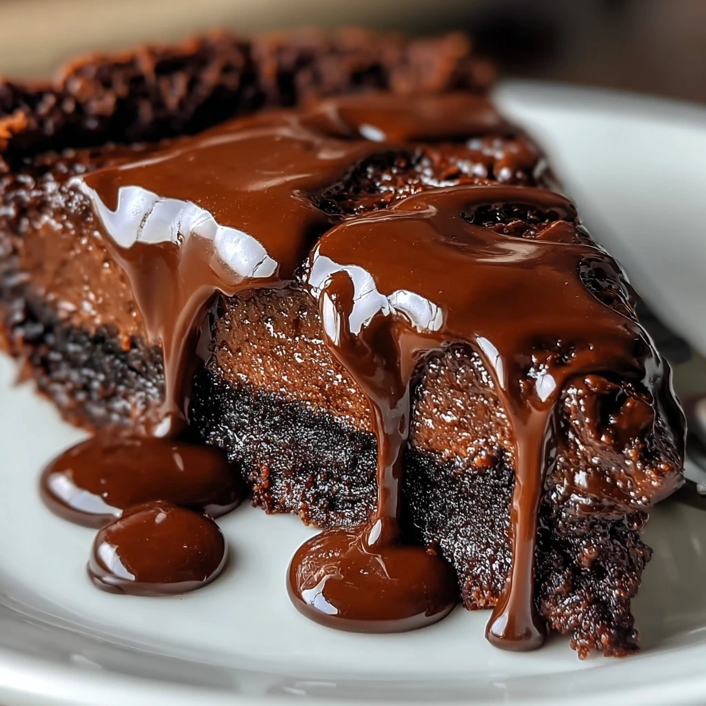 Schokoladenkuchen mit Brownie-Effekt