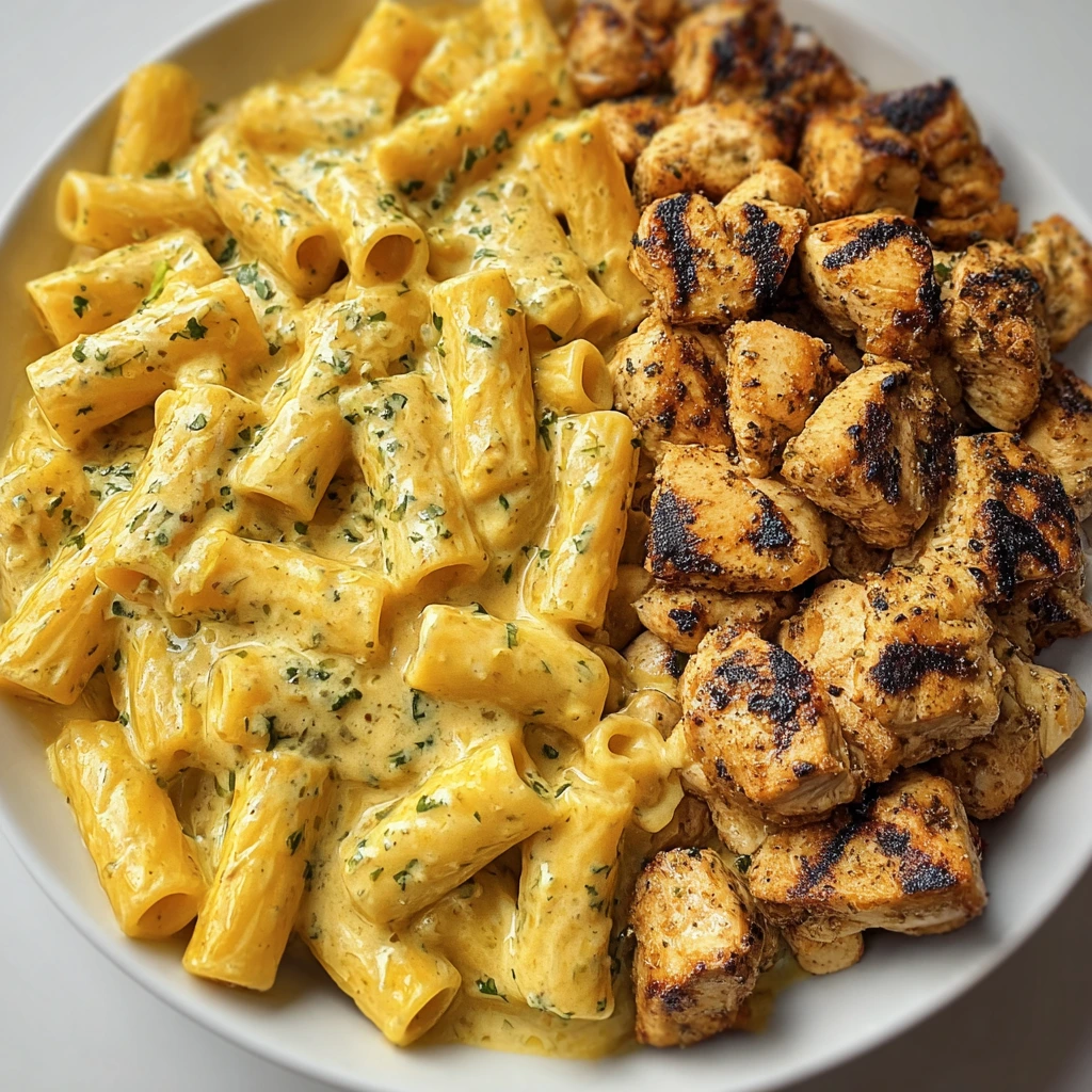 Knoblauchbutter-Hähnchen-Rigatoni