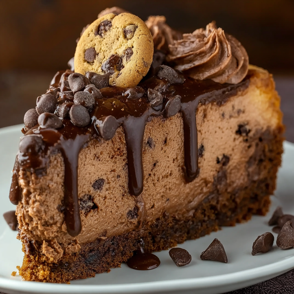 Schokoladen-Käsekuchen mit Keksboden