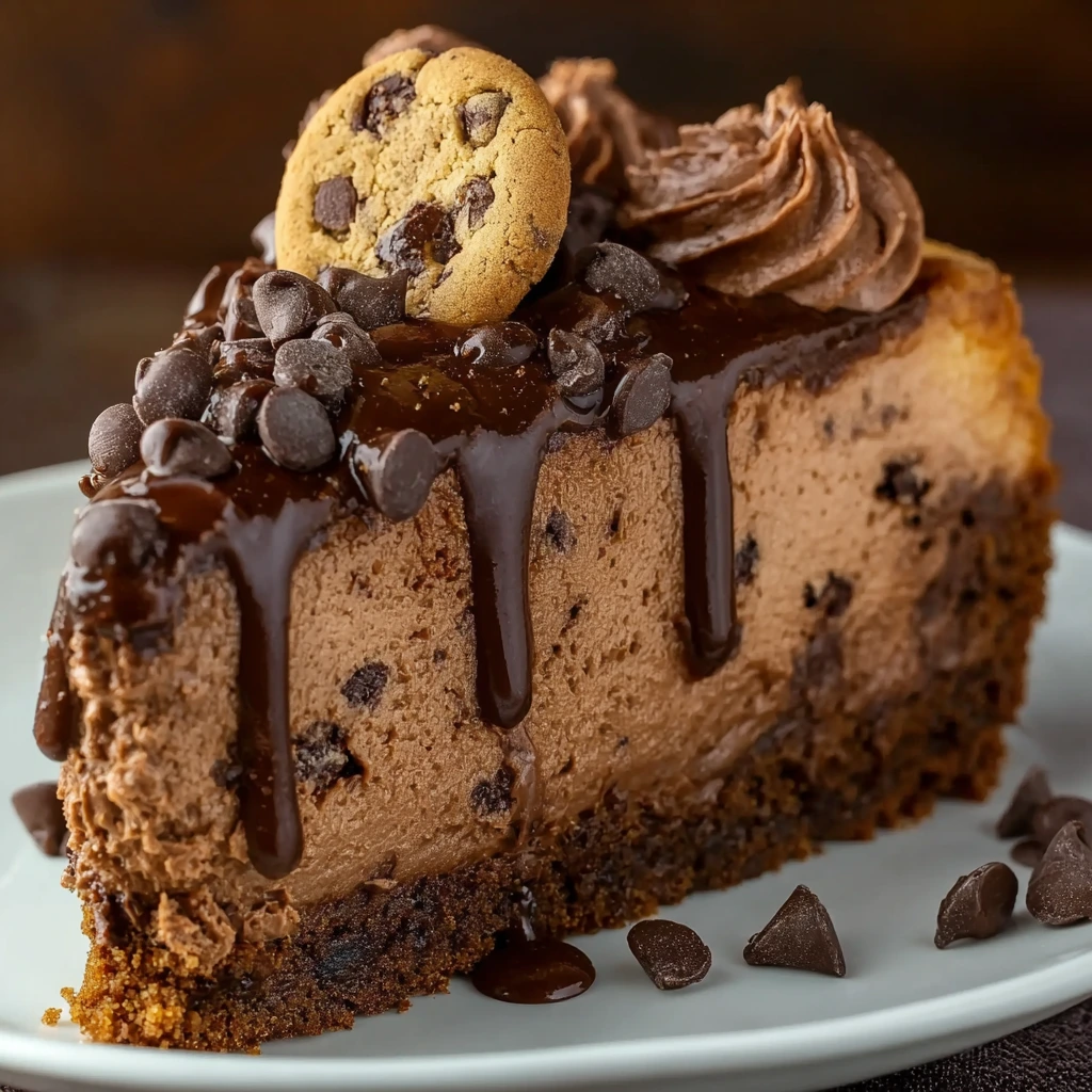 Schokoladen-Käsekuchen mit Keksboden