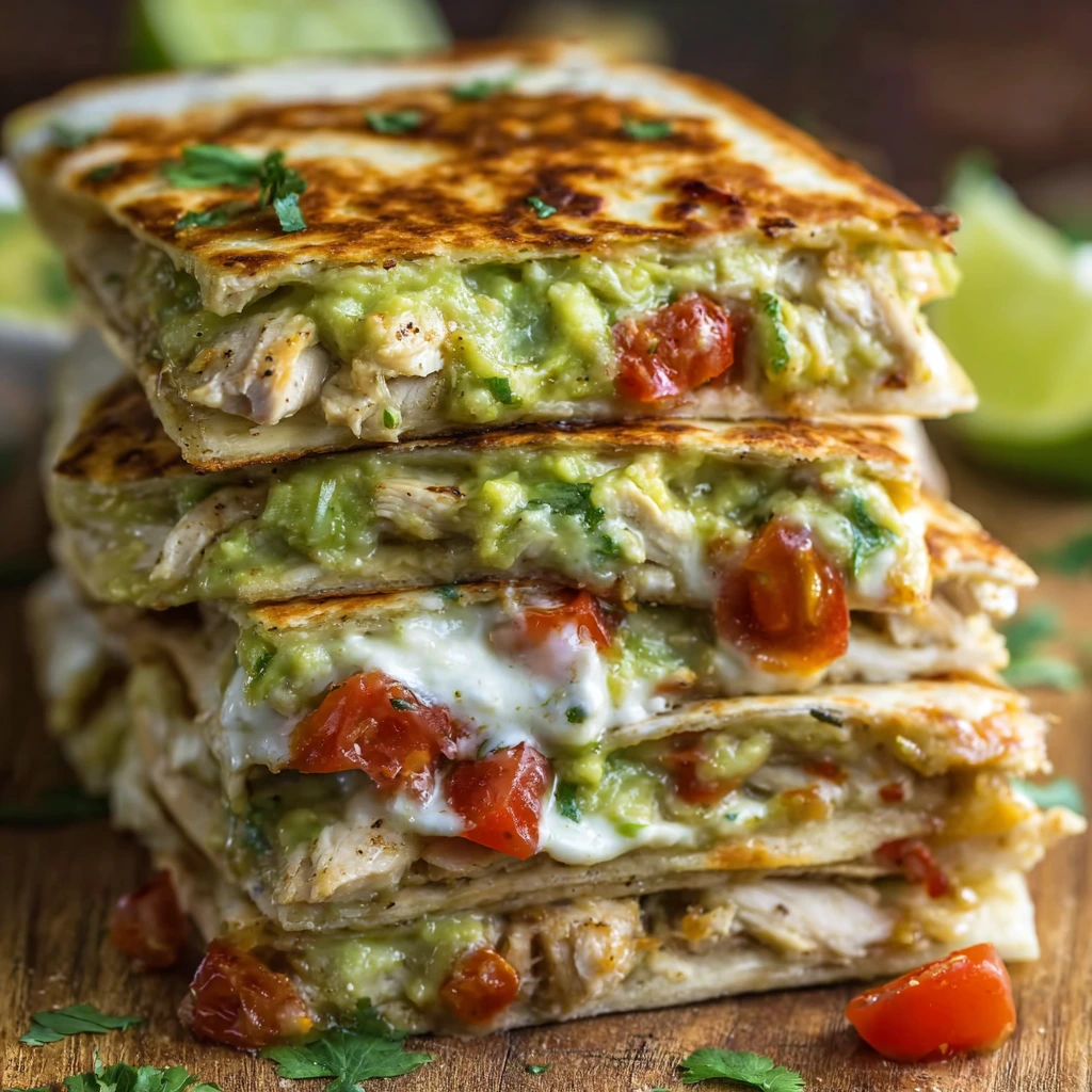 Quesadillas mit Hühnchen-Avocado-Geschmack