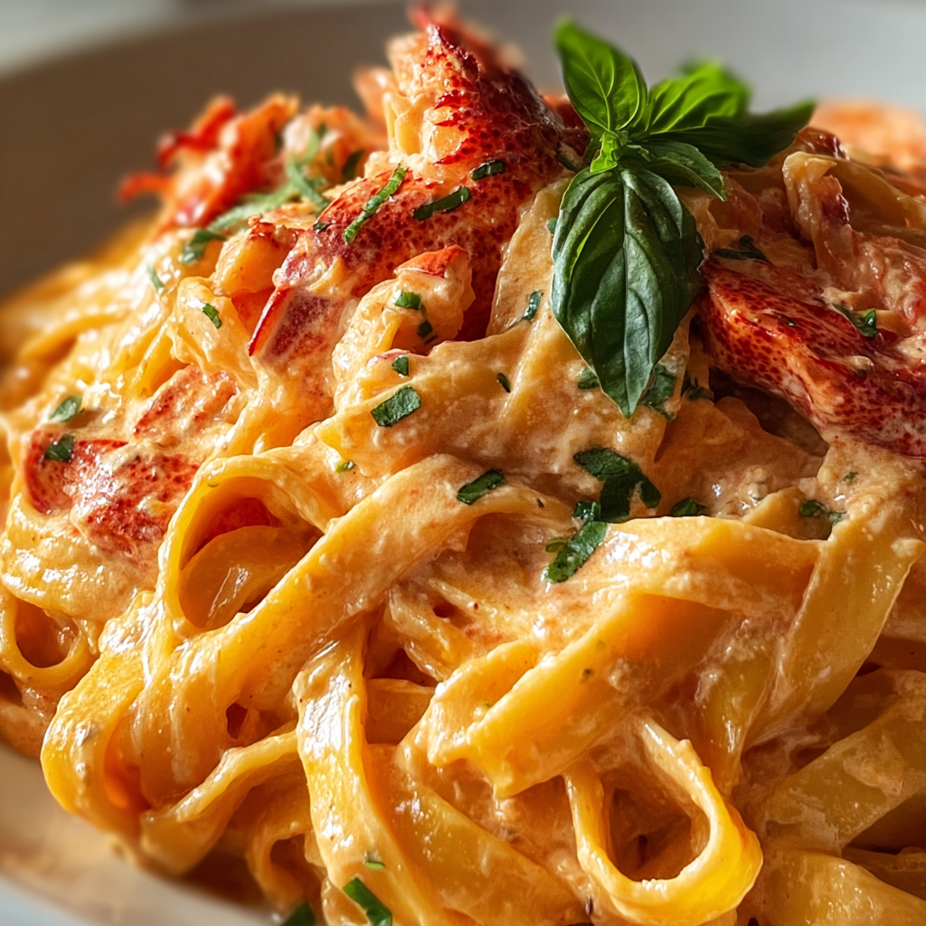 Cremige Tomaten-Hummer-Pasta