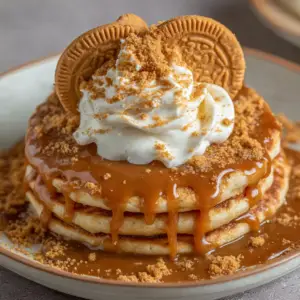 Biscoff-Pfannkuchenstapel