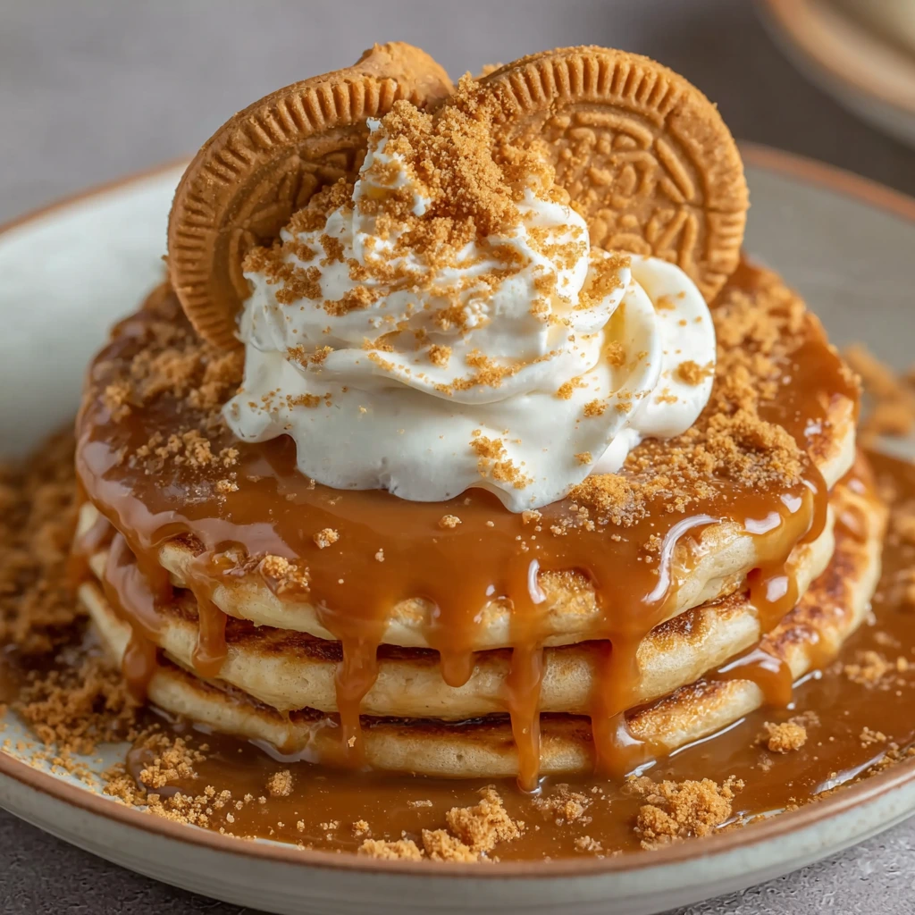 Biscoff-Pfannkuchenstapel