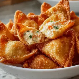 Knusprige Krabbencreme-Wontons