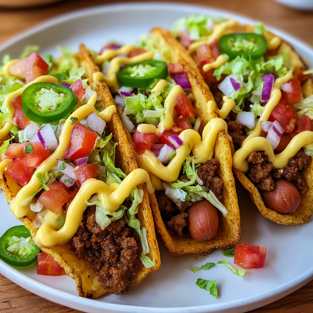 Airfryer-Tacos und Hotdogs