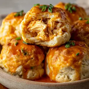 Buffalo Chicken Biscuit Bombs