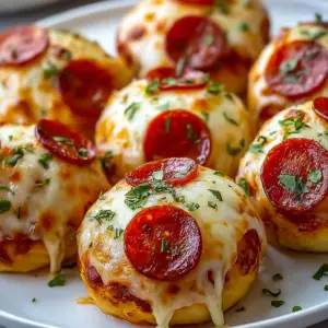 Käse-Peperoni-Pizza-Bomben