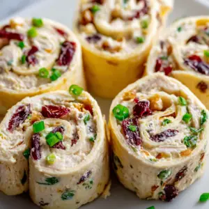 Chicken Cranberry Pecan Pinwheels